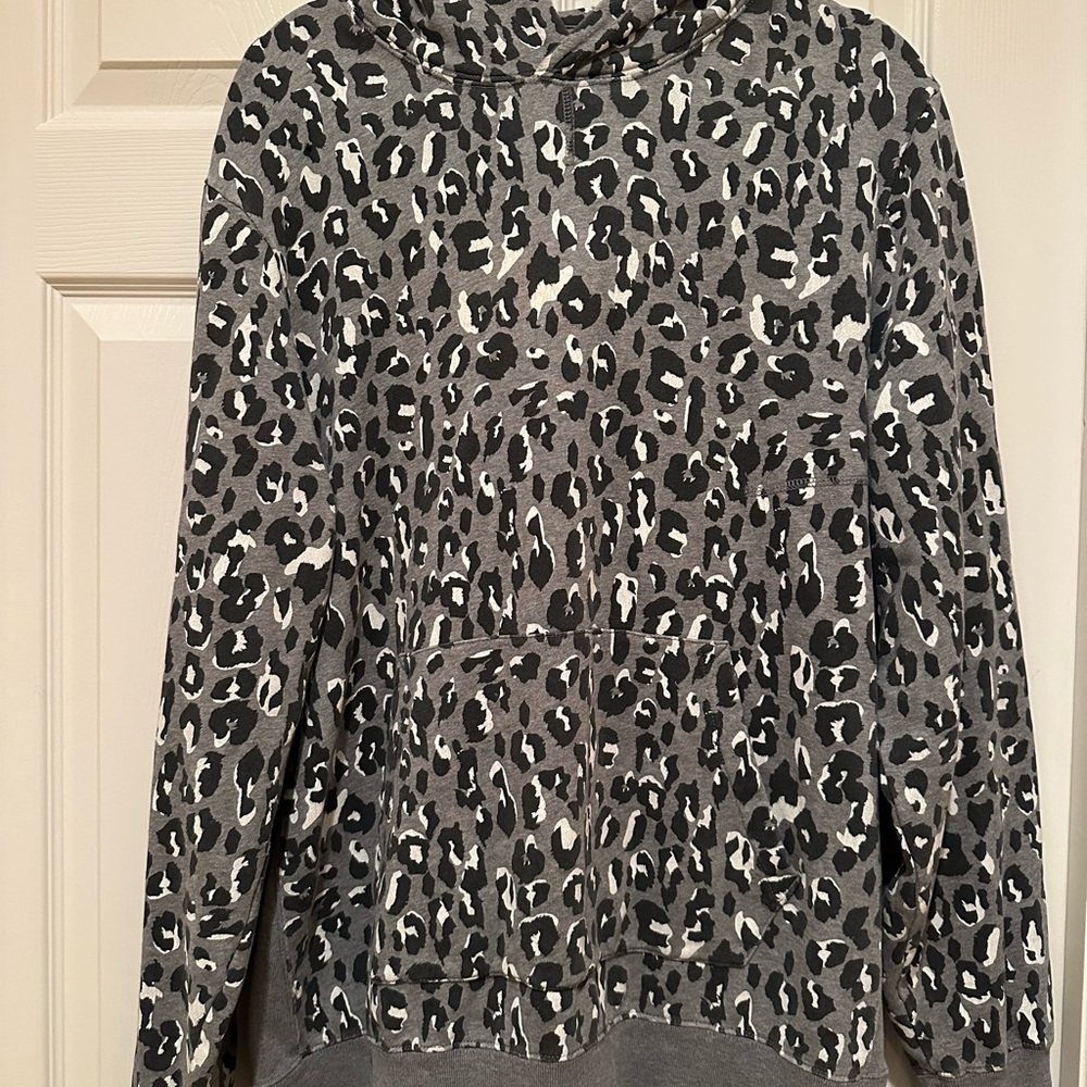 Ovadia Snow Leopard Print Hoodie